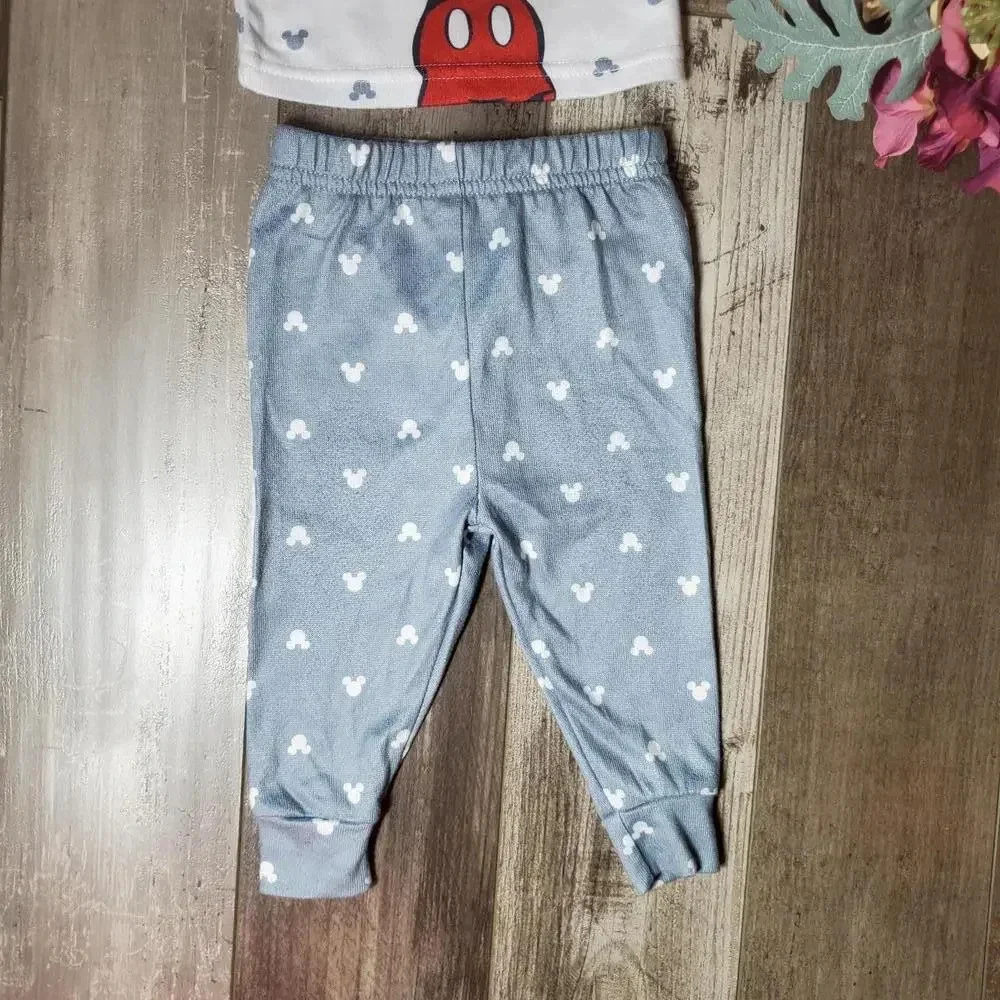 Disney Baby Matching Mickey Mouse PJ Pajama Set Size 6m NWOT